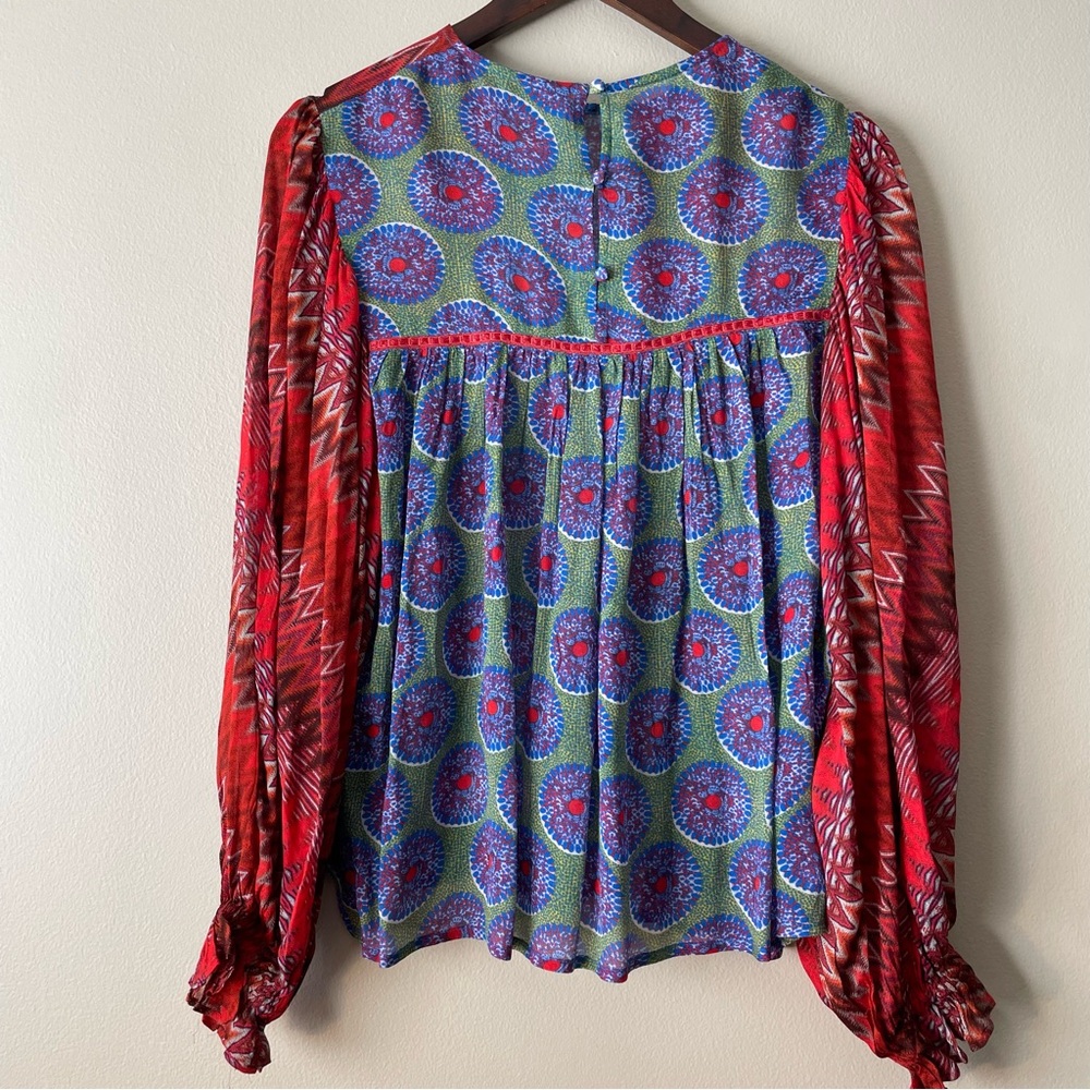 BLANK LONDON Miranda Peasant Top Women's XS Oversized Boho Chic - Picture 2 of 6